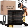thumbnail image 1 of LOVFEN 50 ft Garden Hose,Non-Expanding Kink Free Flexible Water Hose with 10-Pattern Spray Nozzle, Lightweight Hose Pipe, Leak Proof, 3/4" Swivel Connectors, Super Fabric, Portable Storage Strap, 1 of 8