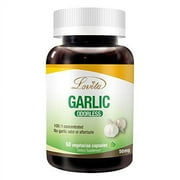 LOVITA Odorless Garlic Extract | 5000mg | 1.25% Allicin | Gluten-Free | Support Immune Cardiovascular Health | 60 Vegetarian Capsules