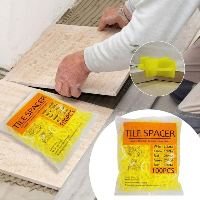 LOVIVER 100 Pieces Tile Spacers Tile Gaps Leveling System Tiling Tools Grout Spacers Cross Tile