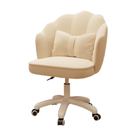 LOVIVER 360 Degree Swivel Office Chair Computer Task Stool for Apartment Office Home Beige