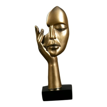 LOVIVER Abstract Thinker Lady Face Art 7.87" Resin Sculpture