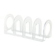 thumbnail image 1 of LOVIVER Bookend Organizer File Folder Sorter Book Ends Desktop Non Skid Desk Bookshelf Book Holder for Shelves Magazines Office Mails White Rings, 1 of 8