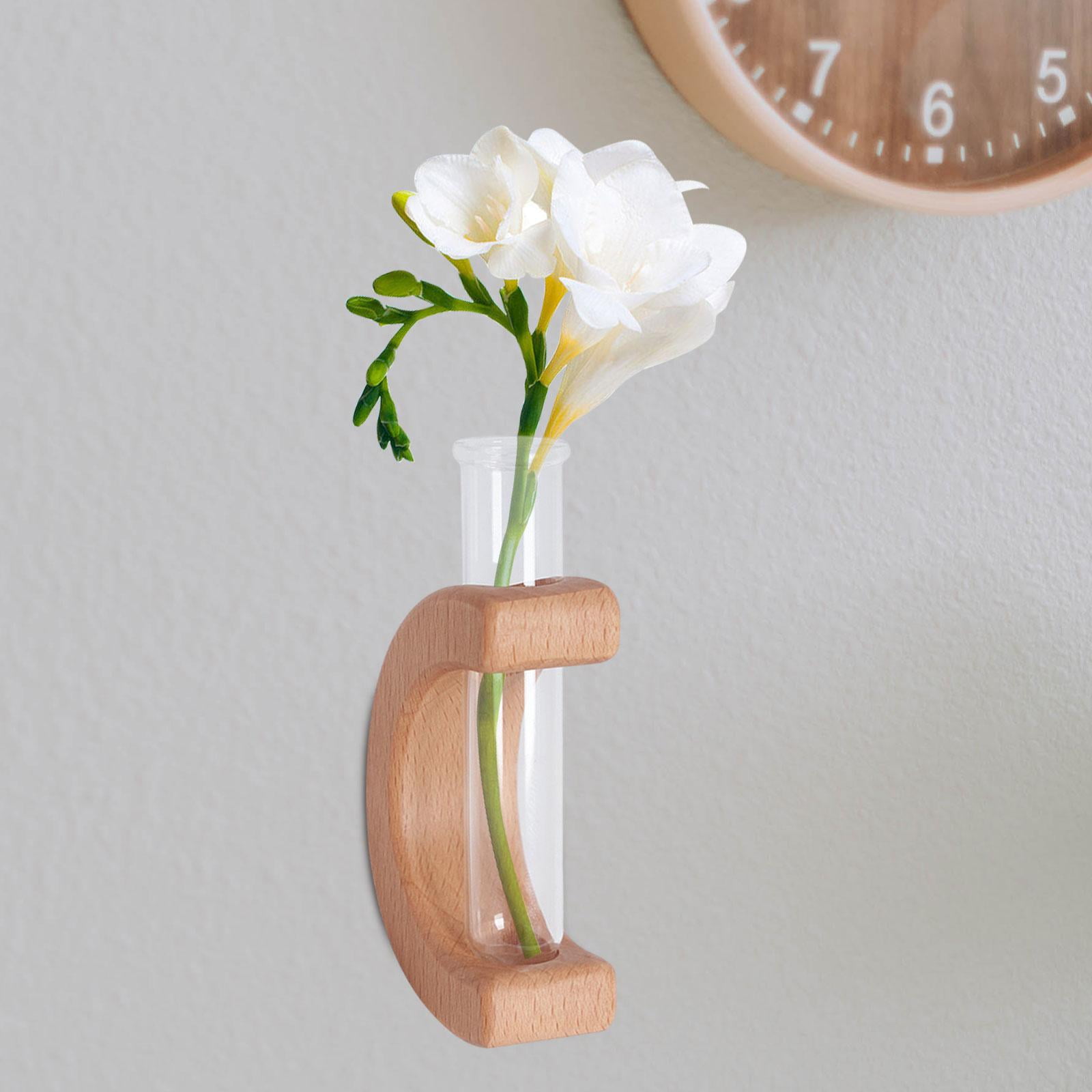 LOVIVER Car Flower Vase Holder Fridge Vase ,Interior Wooden Ornament ...