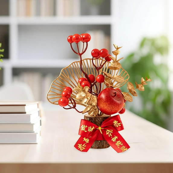LOVIVER Chinese New Year Decoration Feng Shui Decor Desktop Decoration Ceremony, Good Luck Spring Festival Decor for Tabletop Bedroom C