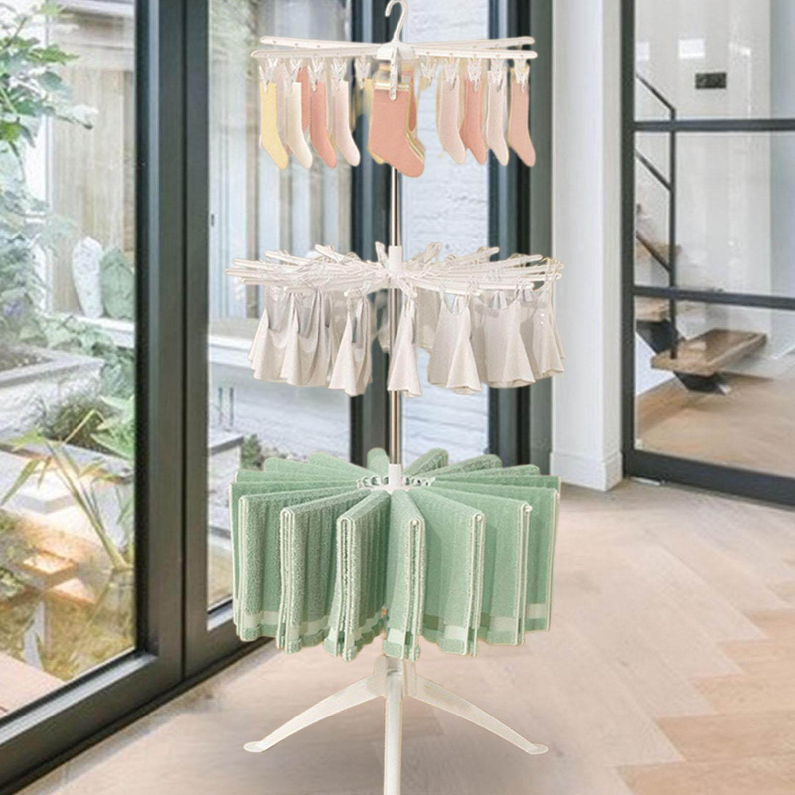 LOVIVER Clothes Drying Rack Children s Hanger Portable Stable Detachable Foldable Drying Stand Diaper Drying Rack for Outdoor 75cmx70cmx187.7cm Walmart