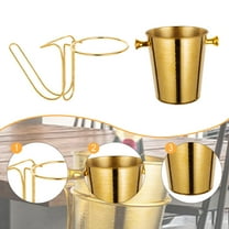 LOVIVER Desktop Ice Bucket Stand Coolers Rack Lightweight Multifunction Heavy Duty Bucket Rack for BBQ Cooking Outdoor Camping Gold