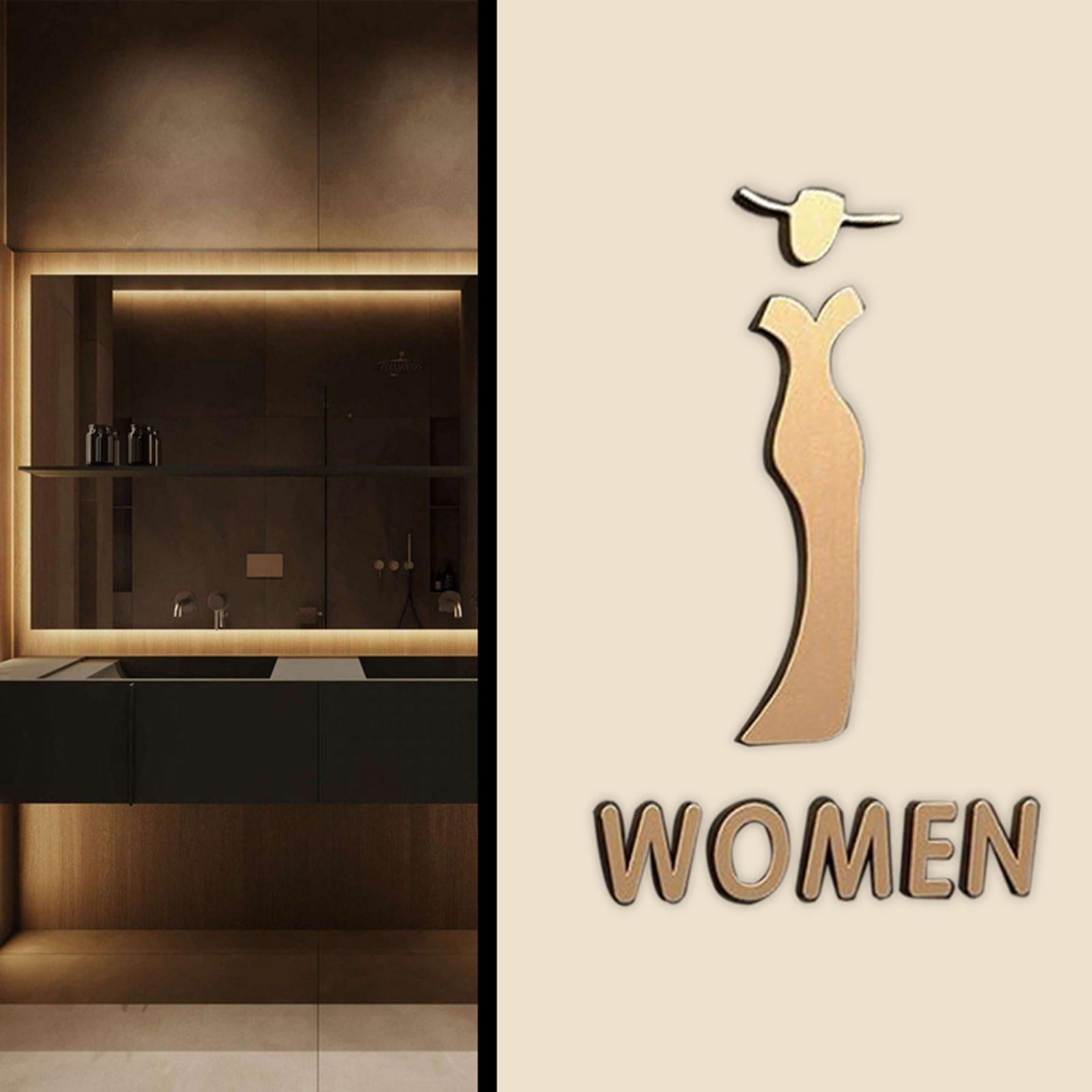 LOVIVER Easy to Install Restroom Sign, Restroom Sign, Billboard ...