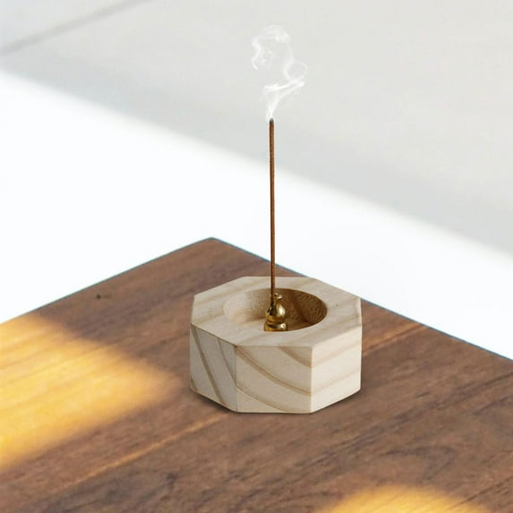 LOVIVER Holder Burner Ornament Holder for Insert Home Decoration Tea House Bedroom Wood Color