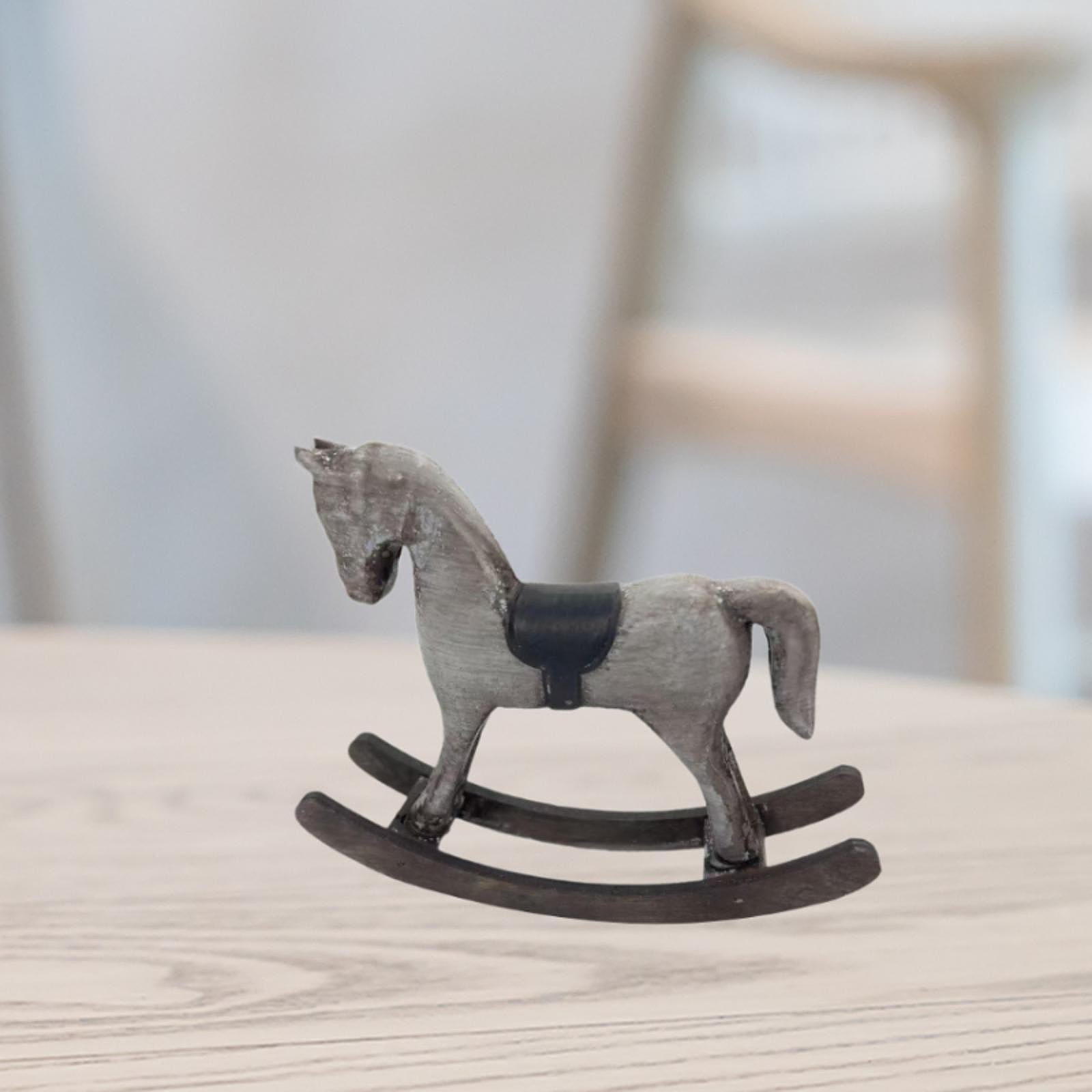 Schaukelpferd-Statue, Tierskulptur, Einfacher Nacht Produktbild-Vorschau 9