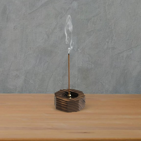 LOVIVER Incense Holder Incense Burner Incense Ornament Wood Incense Stick Holder for Incense Insert Home Decoration Tea House Bedroom Black
