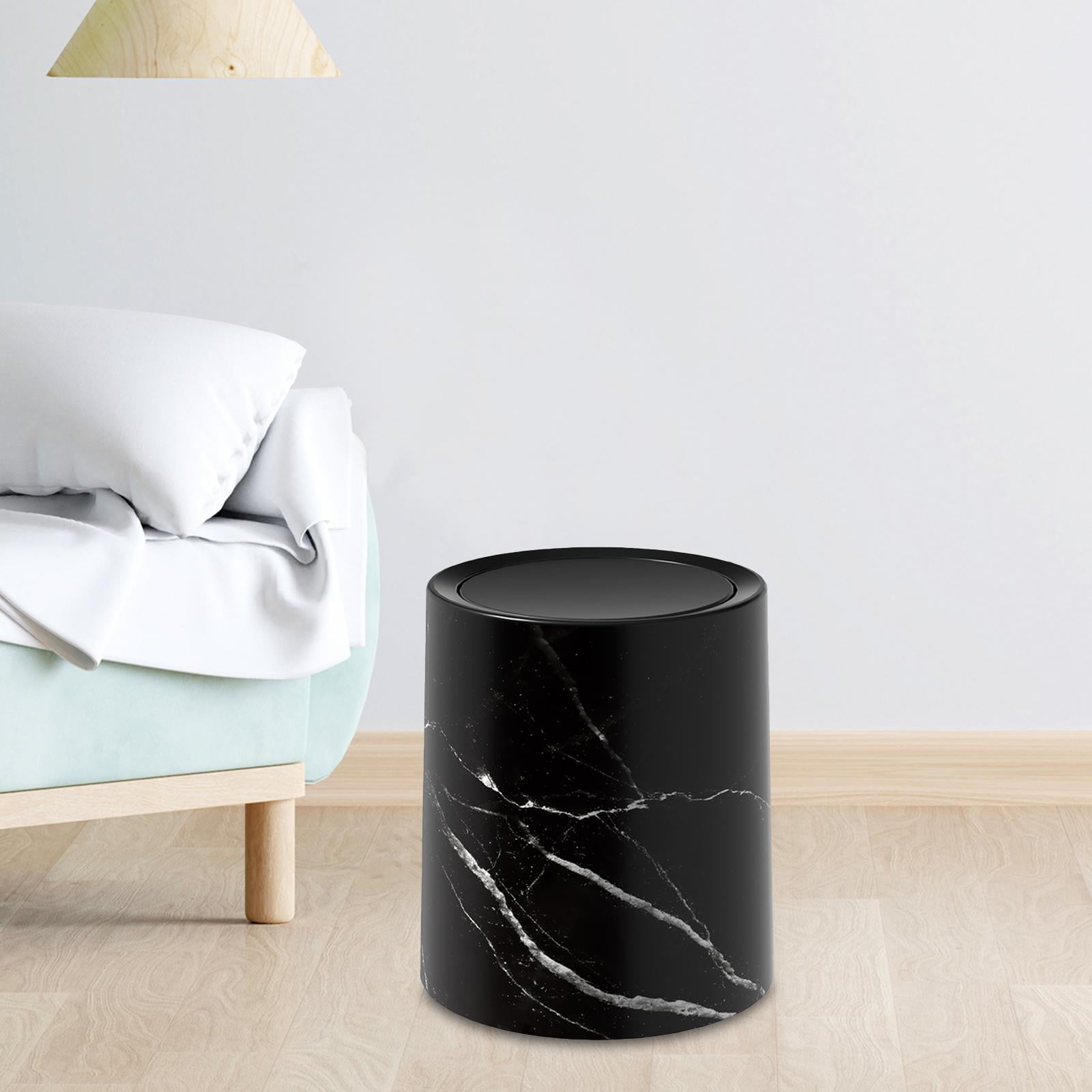 LOVIVER Marble Bathroom Trash Can Garbage Bin Removable Inner ...