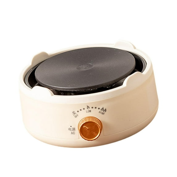 LOVIVER Mini Hot Plate,Electric Stovetop Versatile Countertop Cooktop Portable for Home Picnic Kitchen Indoor Outdoor Beige White