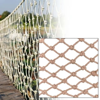 Rope Net Rope Net Fishing Net Decor ，Decoration Climbing Net Wall Hanging  Retro Children's Multifunctional Aging Resistance Easy to Fold, 6mm GZHENH  (Color : Beige-15cm, Size : 1x10m) : : Sports 