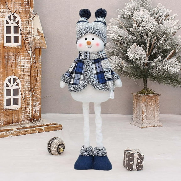LOVIVER Stretchable Christmas Doll Extension Leg Plush Doll Figure Christmas Figurine for Living Room Table Ornament home home decor Styles b