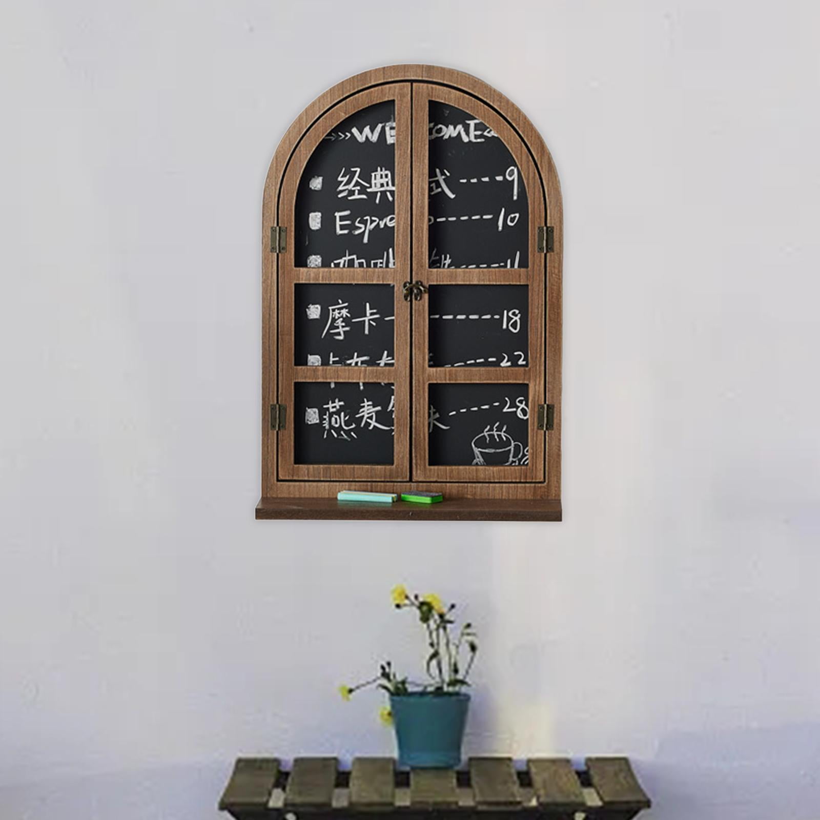 LOVIVER Wooden Vintage Message Board Wall Hanging Decor Sign Easily