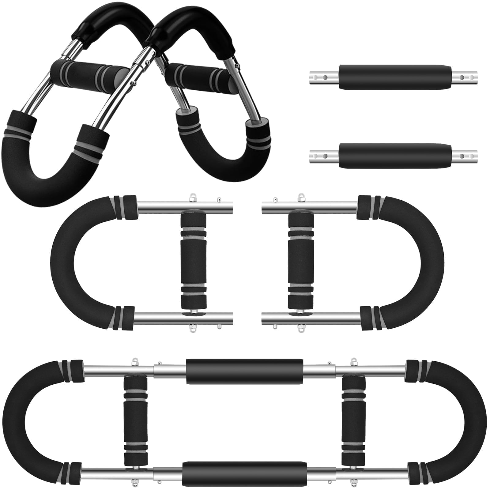 LOVJOYSE Twister Arm Trainer, 66-110lb Adjustable Chest Workout Equipment, Chest Trainer for Men, Portable Detachable Spring Resistance Home Fitness Equipment for Enhancing Upper Body Muscle, Gray