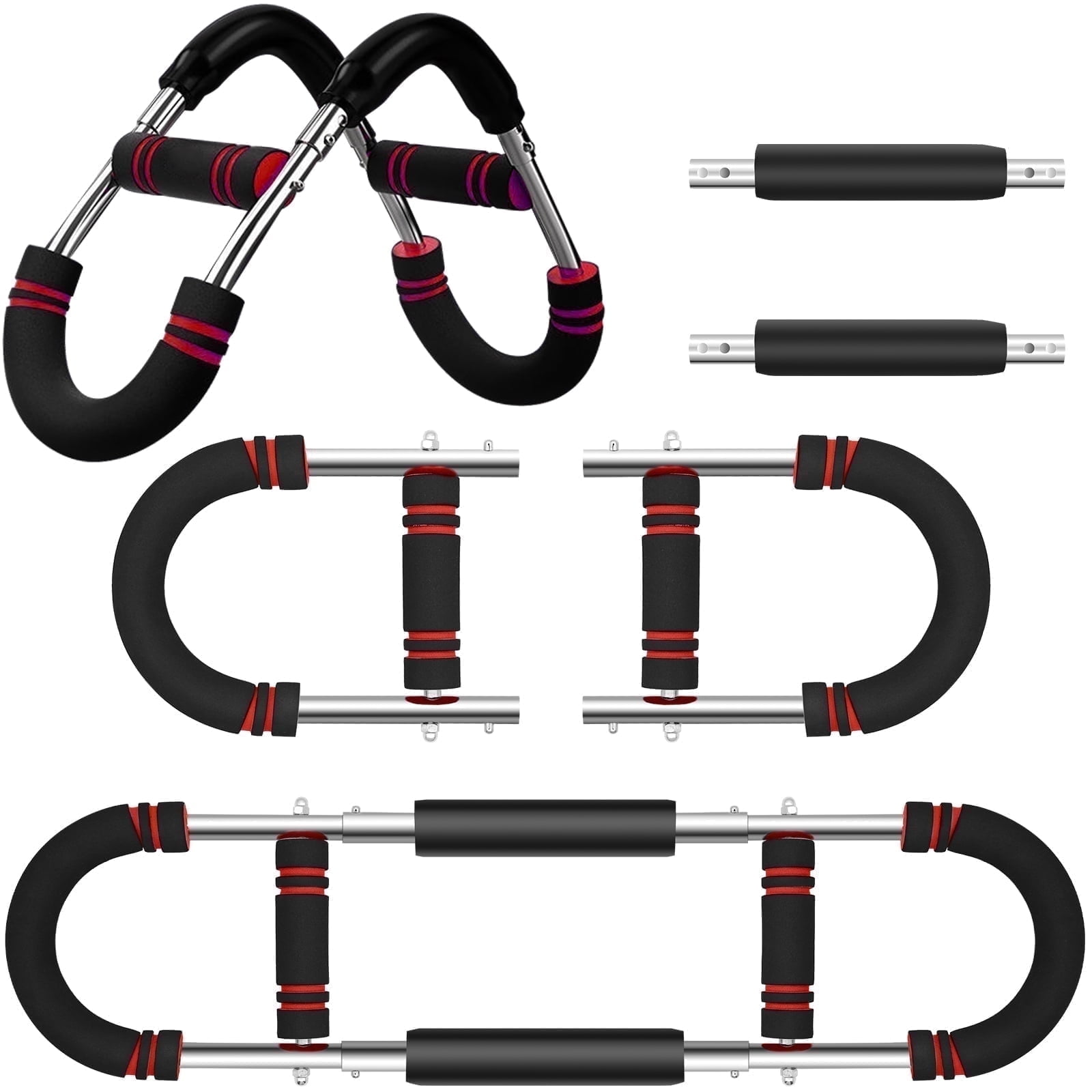 LOVJOYSE Twister Arm Trainer, 66-110lb Adjustable Chest Workout Equipment, Chest Trainer for Men, Portable Detachable Spring Resistance Home Fitness Equipment for Enhancing Upper Body Muscle, Red
