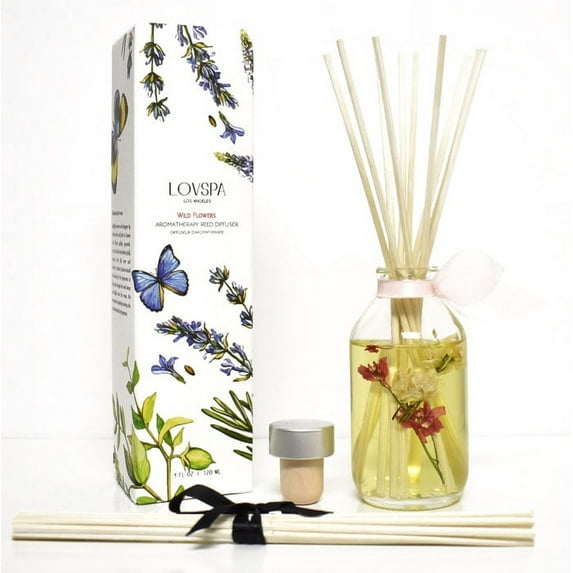 LOVSPA Wild Flowers Reed Diffuser Oil Set - Walmart.com