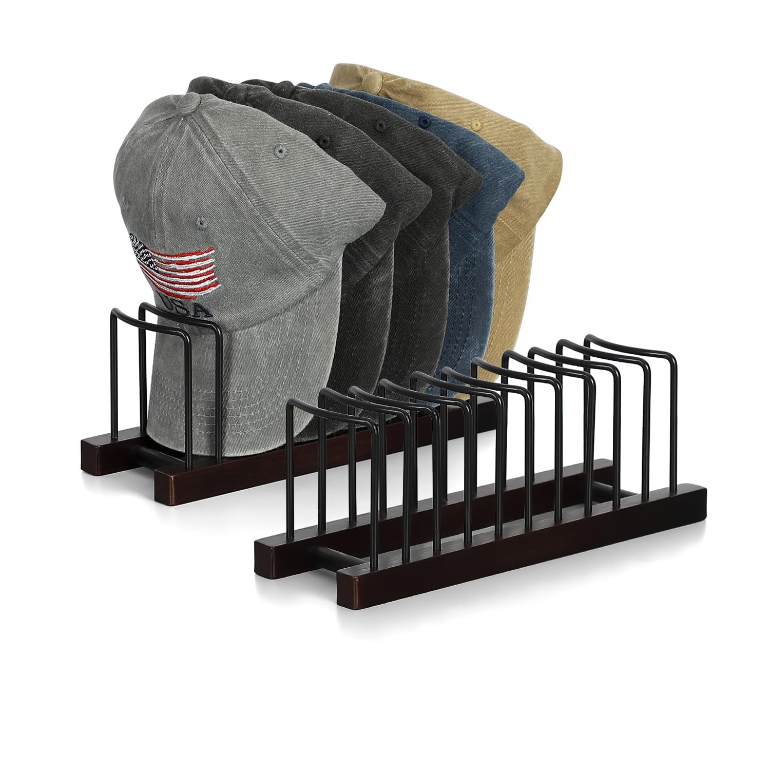 LOVSTORAGE Hat Organizer for Baseball Caps, Hats Holder for 10 Baseball ...