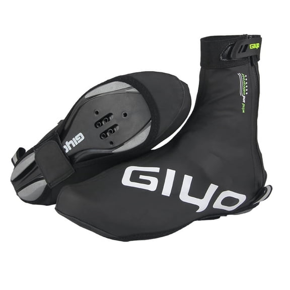 LOVTRAVEL Windproof Waterproof Cycling Overshoes MTB Road Bicycle Winter Shoes Covers Reflective Fleece Warm Bike Lock Protector (Medium)