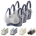 thumbnail image 1 of LOVZFMLL 3 Pack Sports Bras for Women Breathable Comfort Soft Push Up Bras Full Coverage Padded Bra Seamless Everyday Bralettes D 3XL, 1 of 3
