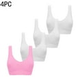 thumbnail image 1 of LOVZFMLL 4 Pack Women's Plus Size Sports Bras Breathable Push Up Workout Yoga Crop Tank Top with Built in Pads Gym Running Support Bra Pink XL, 1 of 5