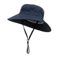 thumbnail image 1 of LOVZFMLL Baby &Kids Boys Girls Bucket Hat Wide Brim Sun Protection Adjustable Summer Outdoor Beach Sun Hat for Age 0-6 Years, 1 of 9