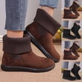 thumbnail image 1 of LOVZFMLL Boots for Women Ankle Winter Boots Round Toe Slip Resistant Flat Heel Plush Lined Casual Fall Winter Boots Shoes, 1 of 8