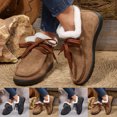 thumbnail image 1 of LOVZFMLL Boots for Women Ankle Winter Boots Round Toe Slip Resistant Flat Heel Plush Lined Casual Fall Winter Boots Shoes, 1 of 9