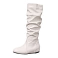 thumbnail image 1 of LOVZFMLL Boots for Women Mid Calf Chelsea Boots Round Toe Slip Resistant Flat Heel Casual Fashion Fall Winter Boots Shoes, 1 of 8