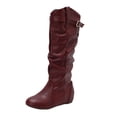 thumbnail image 1 of LOVZFMLL Boots for Women Mid Calf Winter Boots Round Toe Slip Resistant Flat Heel Height Increase Casual Fall Winter Shoes, 1 of 8