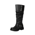 thumbnail image 1 of LOVZFMLL Boots for Women Mid Calf Winter Boots Round Toe Slip Resistant Low Chunky Heel Stacked Fall Winter Boots Shoes, 1 of 9