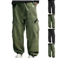 thumbnail image 1 of LOVZFMLL Boys Cargo Pants Straight-Leg Loose Fit Ankle Length Joggers for Casual Running Exercise Pants Elastic Waist with Zipper Pockets Little Boys Clothes 6-7 Years, 1 of 3