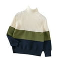 thumbnail image 1 of LOVZFMLL Boys' Sweater, Turtleneck Cable Knit Pullover Striped, Fashion Casual Essential Fall Clothes Warm Winter Tops Toddler Boys Clothes for 4-5 Years, 1 of 8