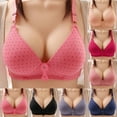 thumbnail image 1 of LOVZFMLL Bras for Women Polka Dot Comfort Push Up Everyday Bras No Underwire Full Coverage Soft Breathable Seamless Bralettes, 1 of 4