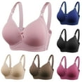 thumbnail image 1 of Lovzfmll Bras for Women Solid Color Comfort Push Up Everyday Bras No Underwire Full Coverage Soft Breathable Padded Bralettes, 1 of 3