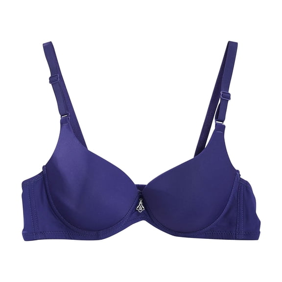 LOVZFMLL Bras for Women Solid Color Comfort Soft Push Up Bra Breathable Seamless Adjustable Straps Everyday Bralettes Blue S
