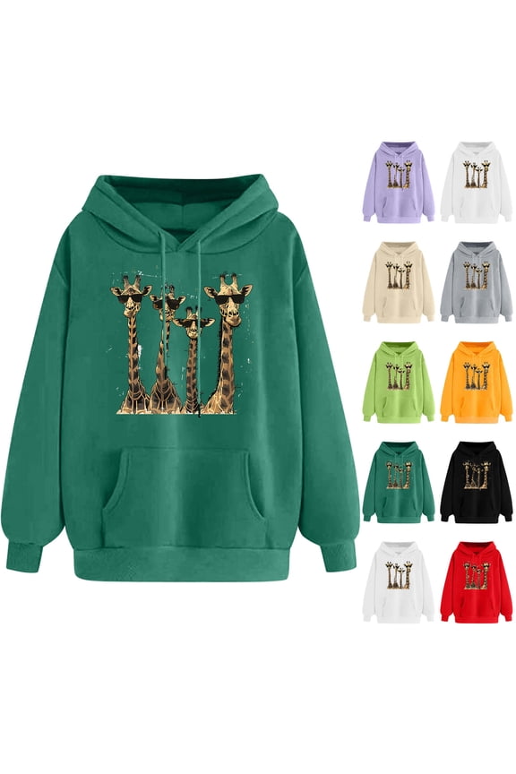 Essentials Hoodie, Classic Print Long Sleeve Hooded Pullover Fall Clothes 2025 Women Fashion Comfort Streetwear Tops