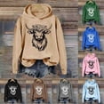 thumbnail image 1 of LOVZFMLL Essentials Hoodie, Cow Print Long Sleeve Loose Fit Pullover Fall Outfits 2025 Casual Sweatshirt Women Fashion Comfort Tops, 1 of 3
