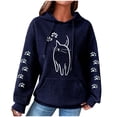 thumbnail image 1 of LOVZFMLL Essentials Hoodie Graphic Print with Pocket Long Sleeve Fall 2025 Women Fashion Hooded Pullover Comfort Streetwear, 1 of 3