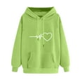 thumbnail image 1 of Lovzfmll Essentials Hoodie Heart Print Long Sleeve Hooded Pullover Fall Clothes Women Fashion Comfort Streetwear Top, 1 of 3