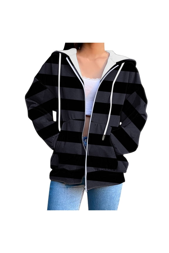 Essentials Hoodie for Women Full Zip Up Casual Fall Sweatshirt Loose Fit Long Sleeve Pullover with Pockets