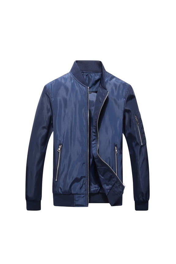 Golf Jacket for Men Casual Zip Up Spring Fall Motorcycle Jacket Windbreaker Coats Outerwear with Zipper Pockets