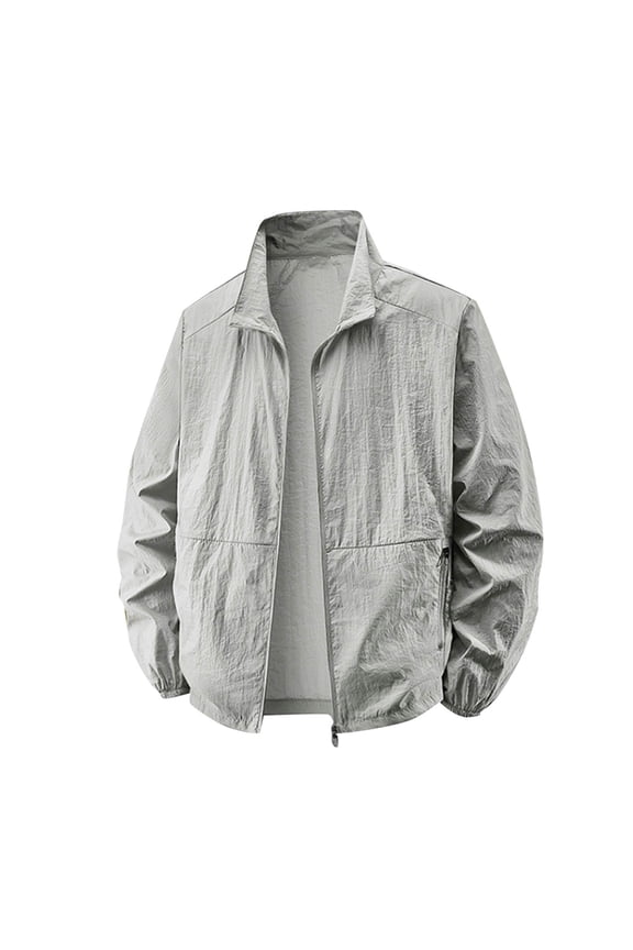 Golf Jacket for Men Lightweight Casual Windbreakers Zip Up Spring Fall Golf Coats Outerwear with Zipper Pockets