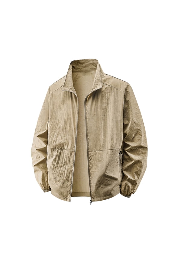 Golf Jacket for Men Lightweight Casual Windbreakers Zip Up Spring Fall Golf Coats Outerwear with Zipper Pockets