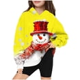 thumbnail image 1 of LOVZFMLL Hoodies for Girls Christmas Print Casual Hooded Sweatshirt Loose Long Sleeve Pocket Pullover Tops Little Girls Spring Fall Clothes 9-10 Years, 1 of 3