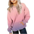 thumbnail image 1 of LOVZFMLL Hoodies for Girls Gradient Fashion Casual Loose Hooded Sweatshirt Long Sleeve Round Neck Pocket Pullover Tops Toddler Girls Spring Fall Clothes 2-3 Years, 1 of 5