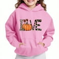 thumbnail image 1 of LOVZFMLL Hoodies for Girls Halloween Casual Loose Hooded Sweatshirt Solid Color Long Sleeve Pocket Pullover Tops Little Girls Spring Fall Clothes 11-12 Years, 1 of 4