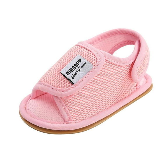 LOVZFMLL Infant Baby Boy Girls Sandals Summer Mesh Open Toe Soft Sole Flats for Outdoor Crib First Walkers Prewalkers Shoes Pink 6-9 Months