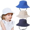 thumbnail image 1 of LOVZFMLL Infant Baby or Little Boys Girls Bucket Hat Adjustable Wide Brim Sun Protection Outdoor Beach Playing Sun Hat for Age 0-10 Years, 1 of 4